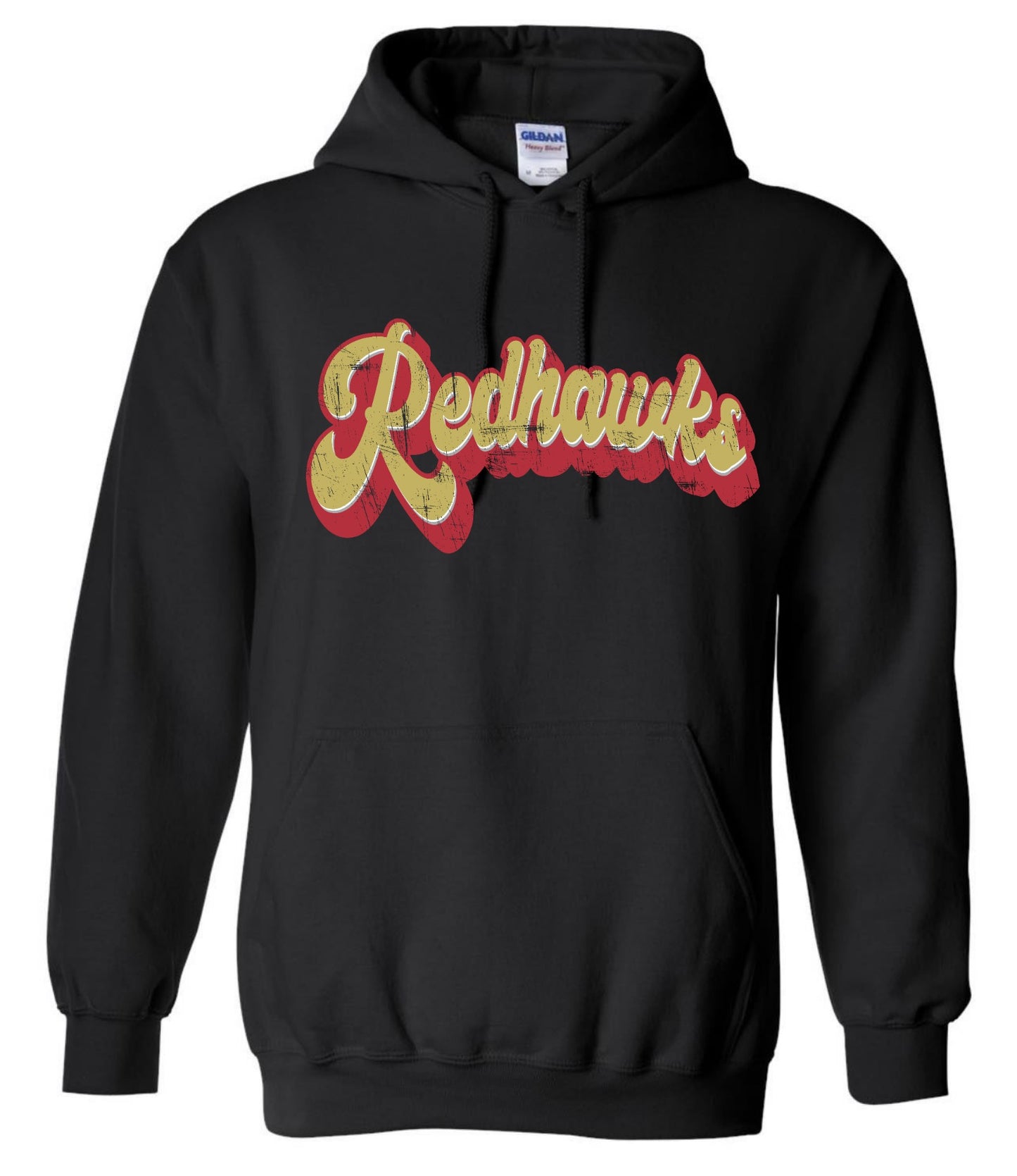 Distressed Retro Redhawks Hoodie
