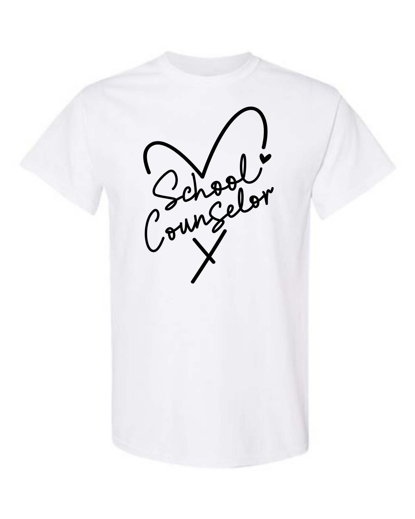School Counselor Heart Tshirt