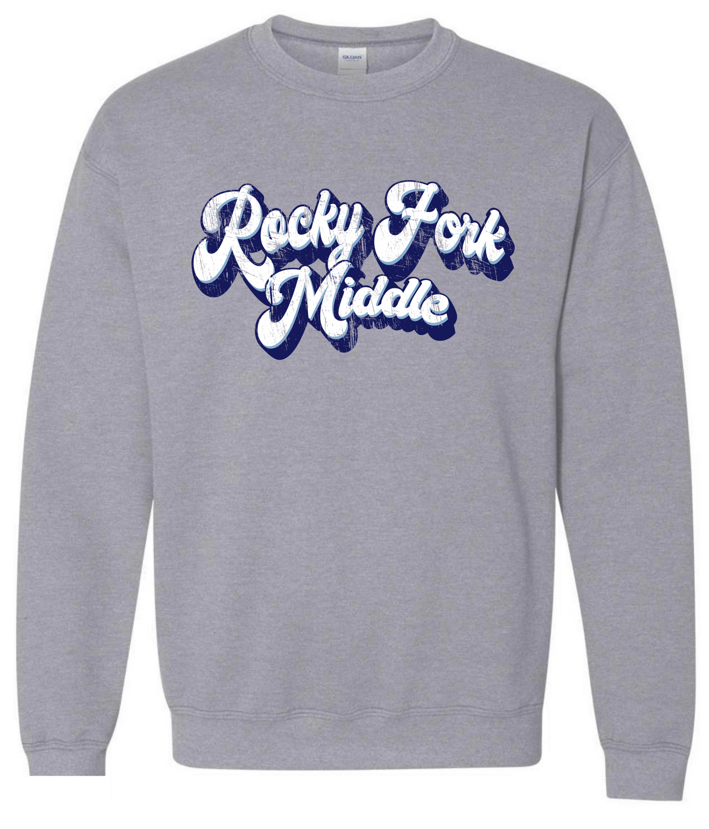 Rocky Fork Middle Distressed Retro Sweatshirt