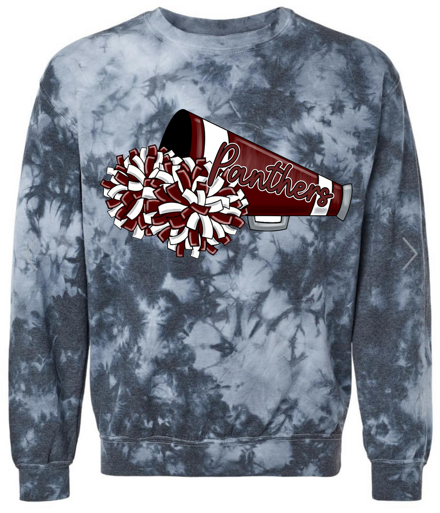 **Limited Edition** Panthers Megaphone Tie Dye Sweatshirt