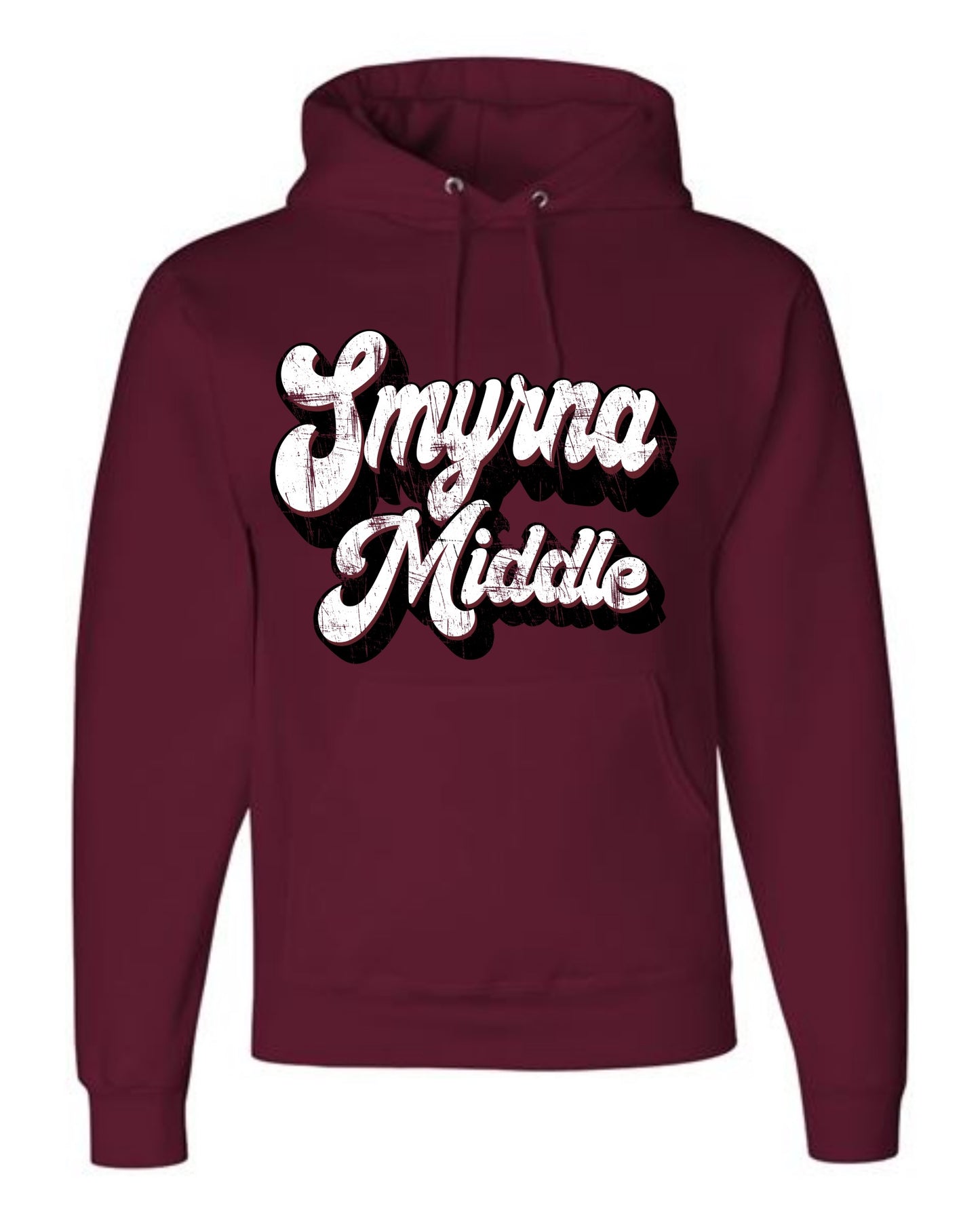 Smyrna Middle Distressed Retro Hoodie