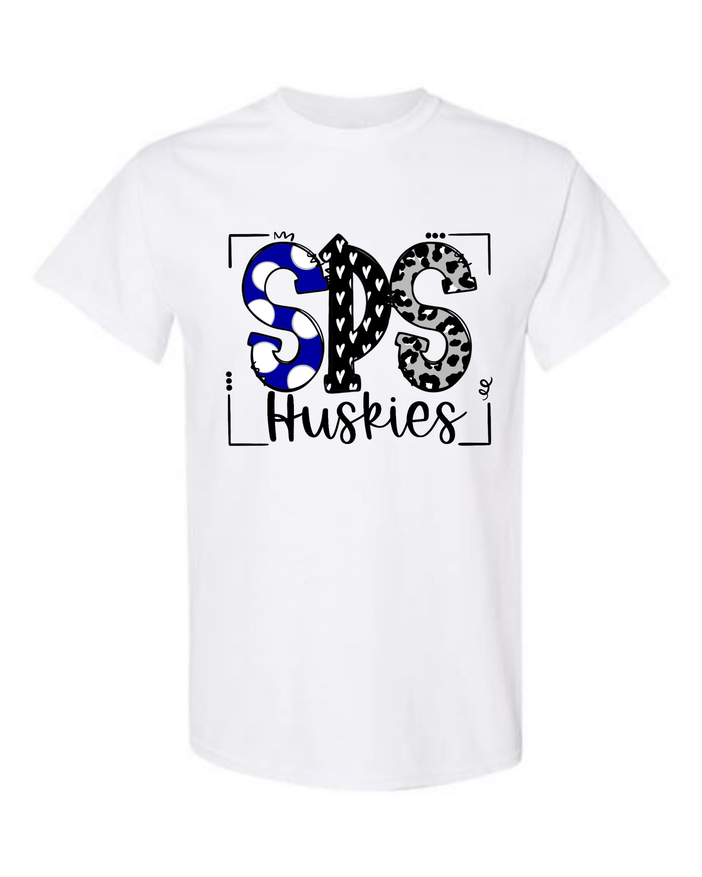 SPS Huskies Doodle Design Tshirt