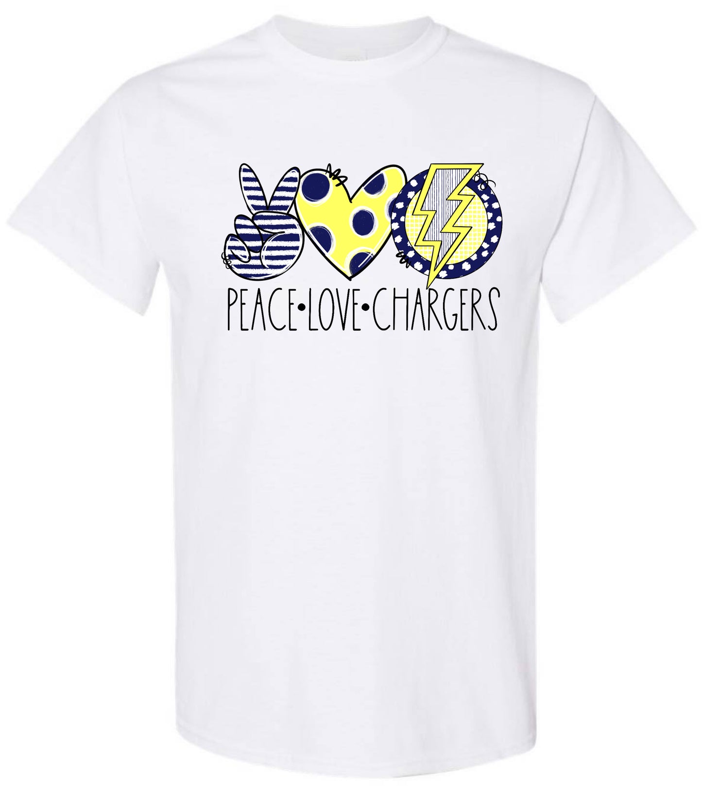 Peace Love Chargers Tshirt