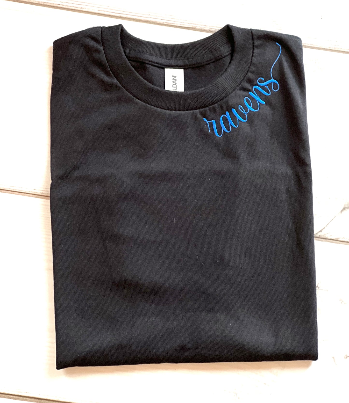 **LIMITED EDITION** Ravens Embroidered Neckline Tshirt
