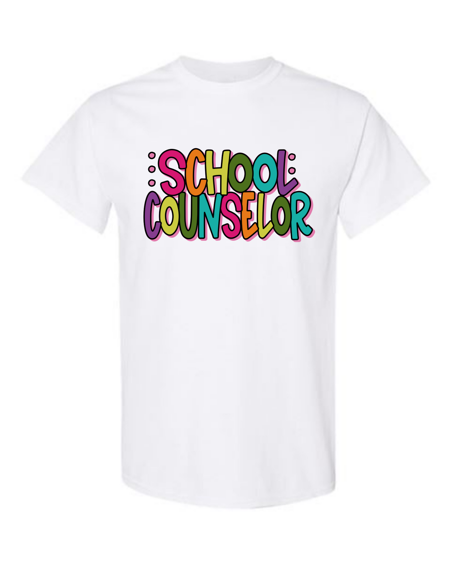 Colorful School Counselor Tshirt