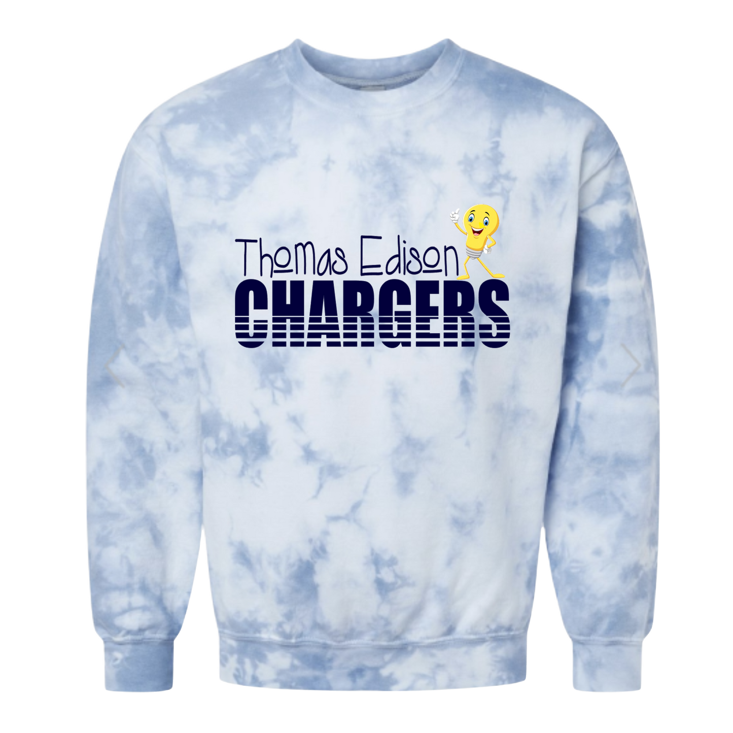 **LIMITED EDITION** Tie dye blue Split Chargers Sweatshirt