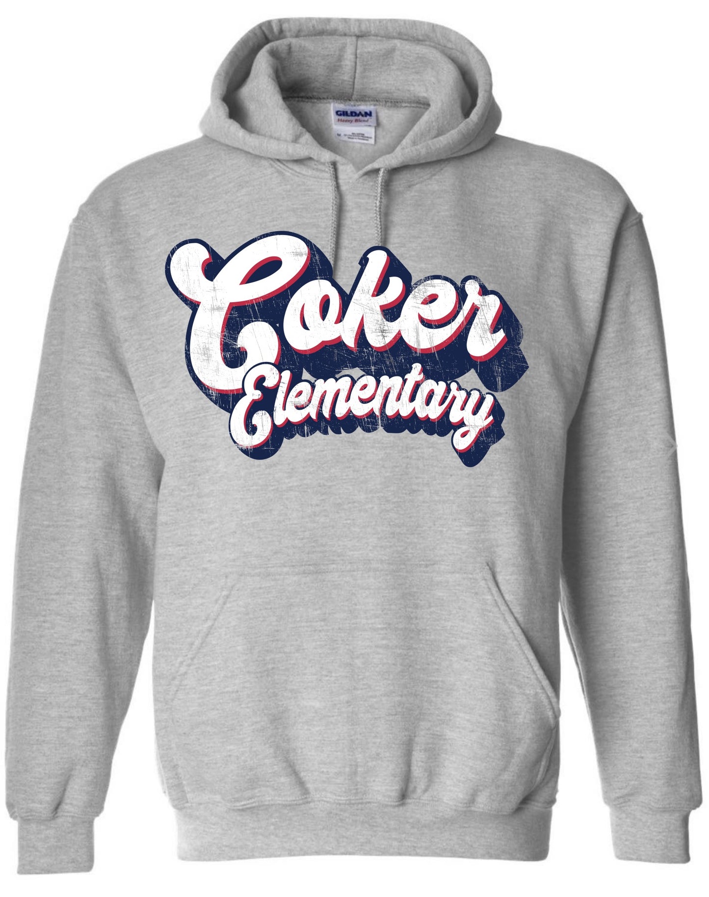 Distressed Retro Coker Elementary Hoodie