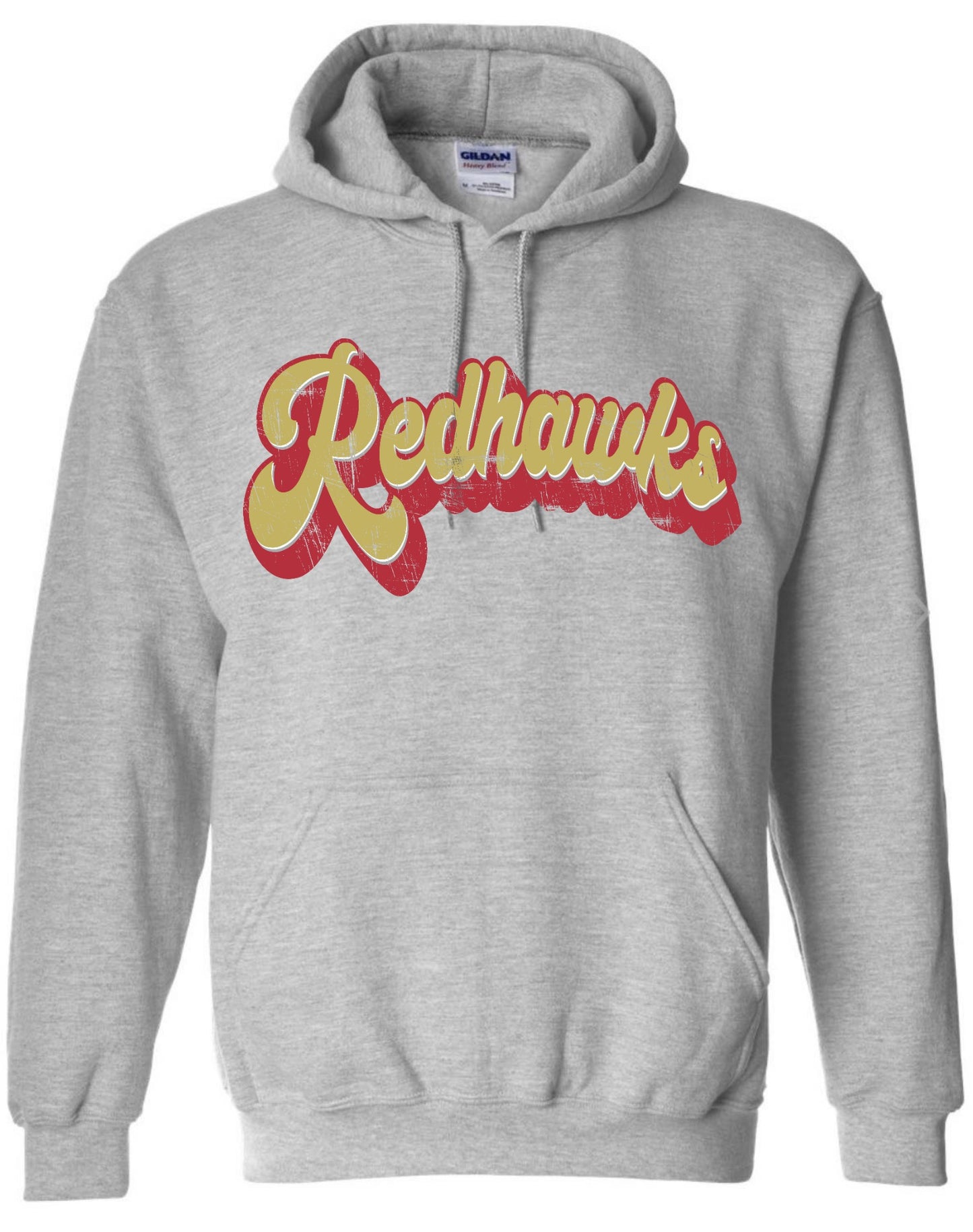 Distressed Retro Redhawks Hoodie