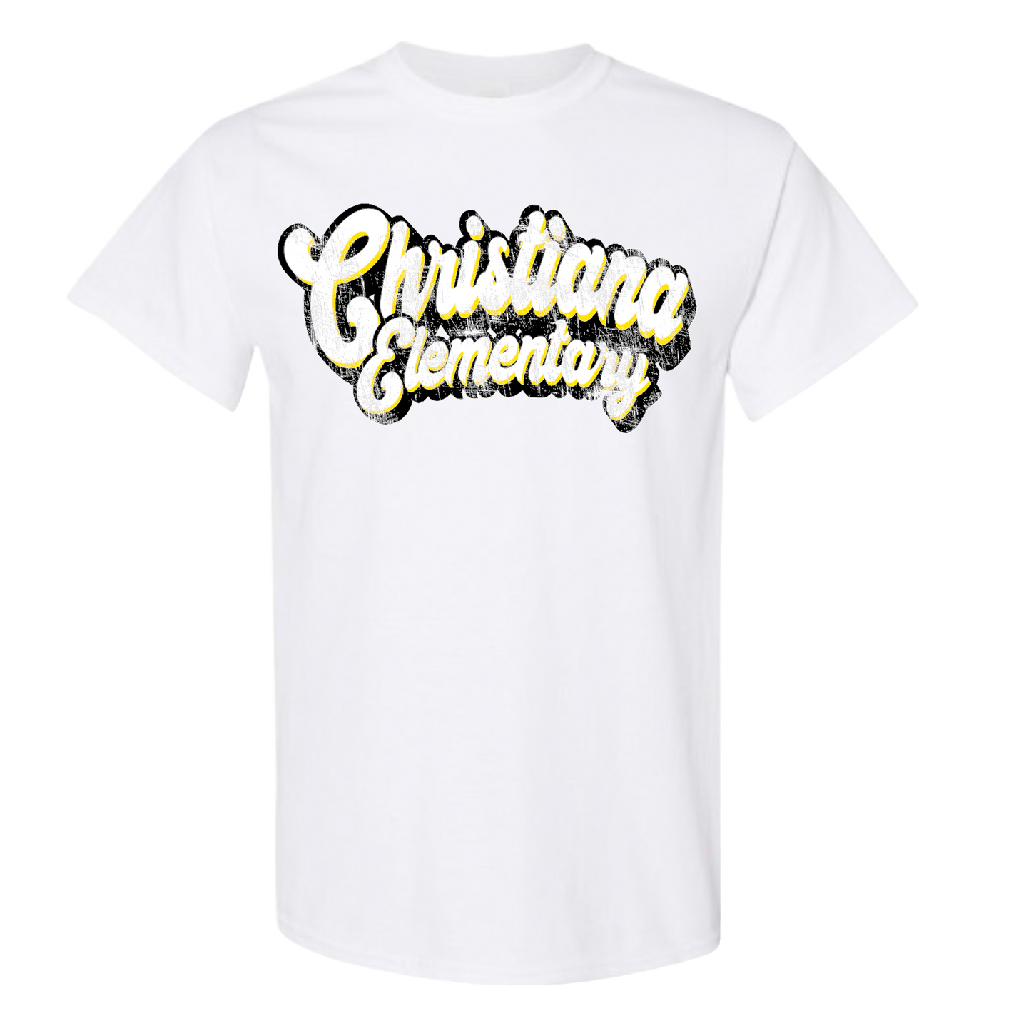 Christiana Elementary Retro Distressed Tsirt