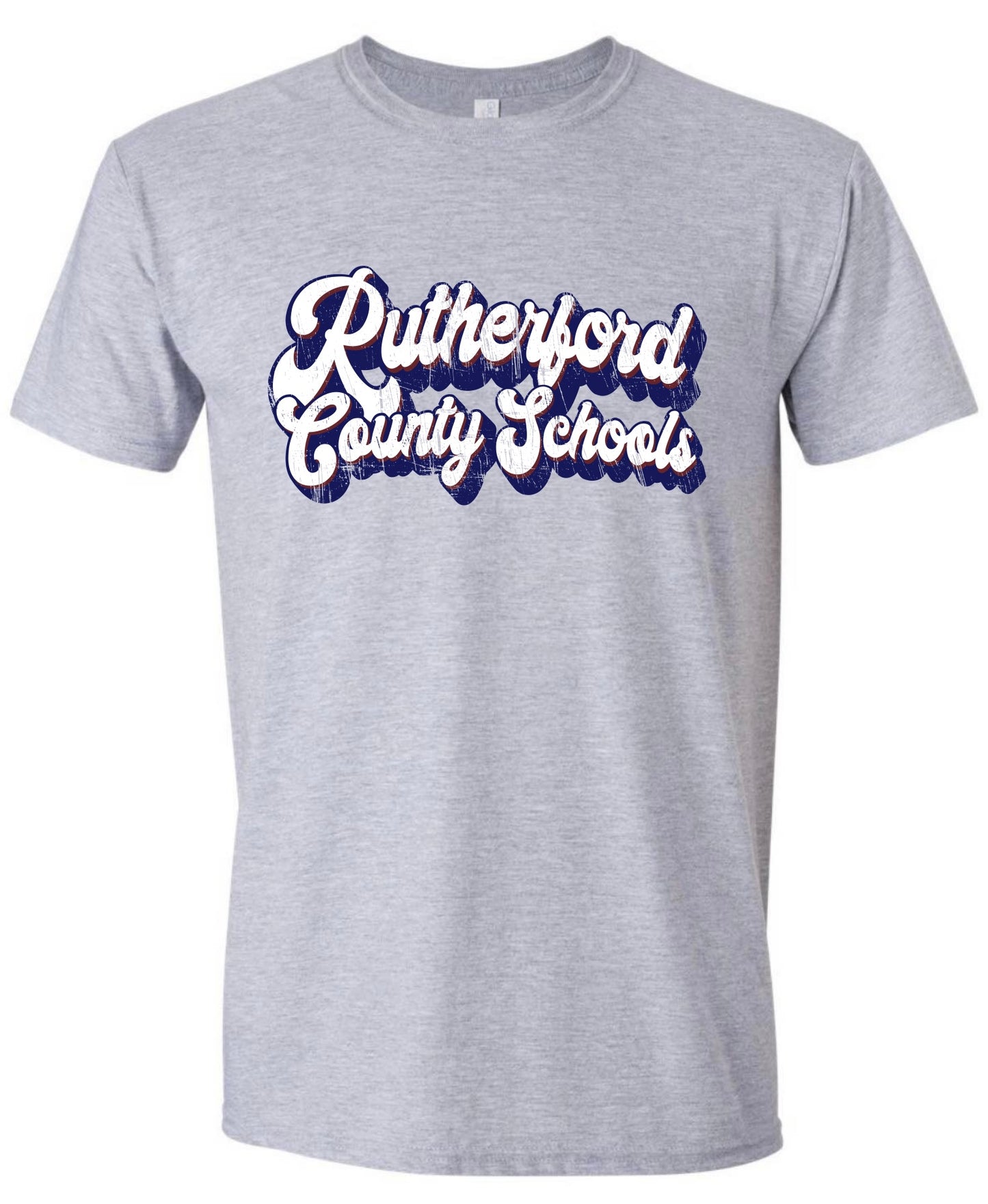 Rutherford County Schools Retro Distressed Tshirt