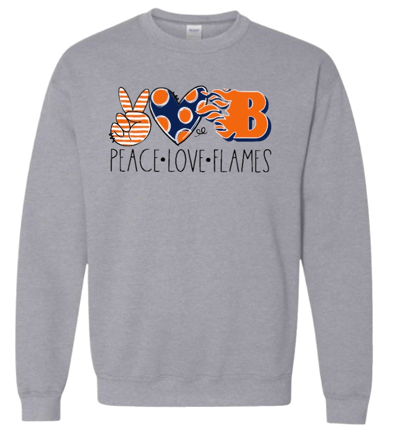 Peace Love Flames Sweatshirt