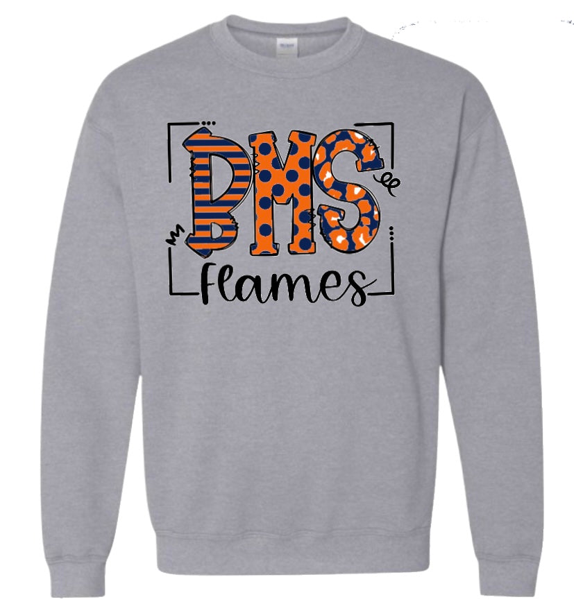 BMS Flames Doodle Sweatshirt