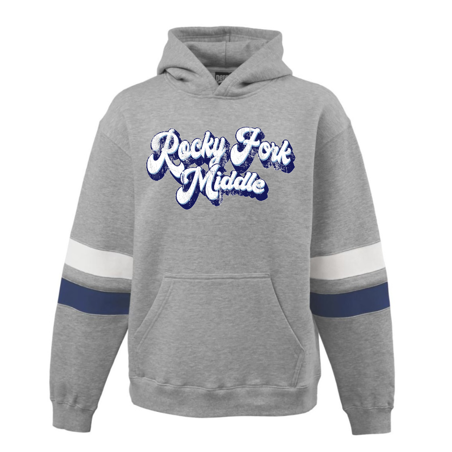 Rocky Fork Middle Distressed Varsity Hoodie
