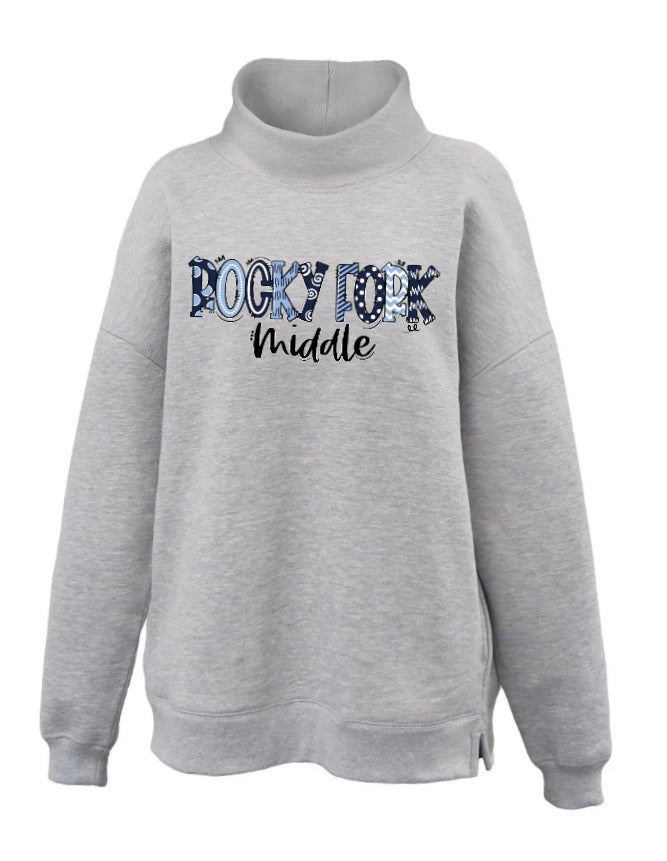 **LIMITED EDITION** Rocky Fork Middle Oversized Mock Neck Sweatshirt