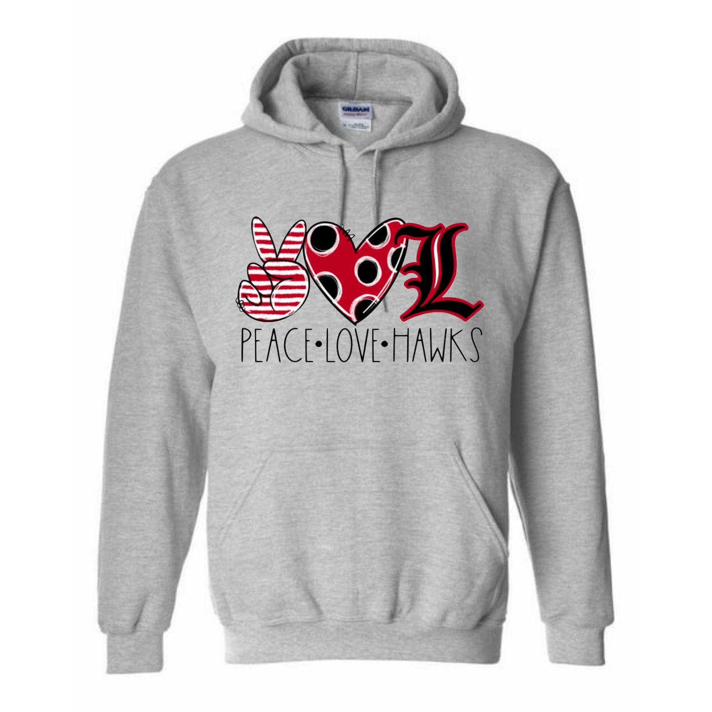 Peace Love Hawks Hoodie