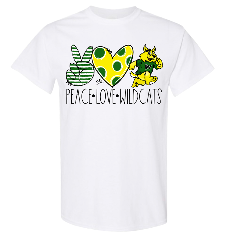 Peace Love Wildcats Tshirt
