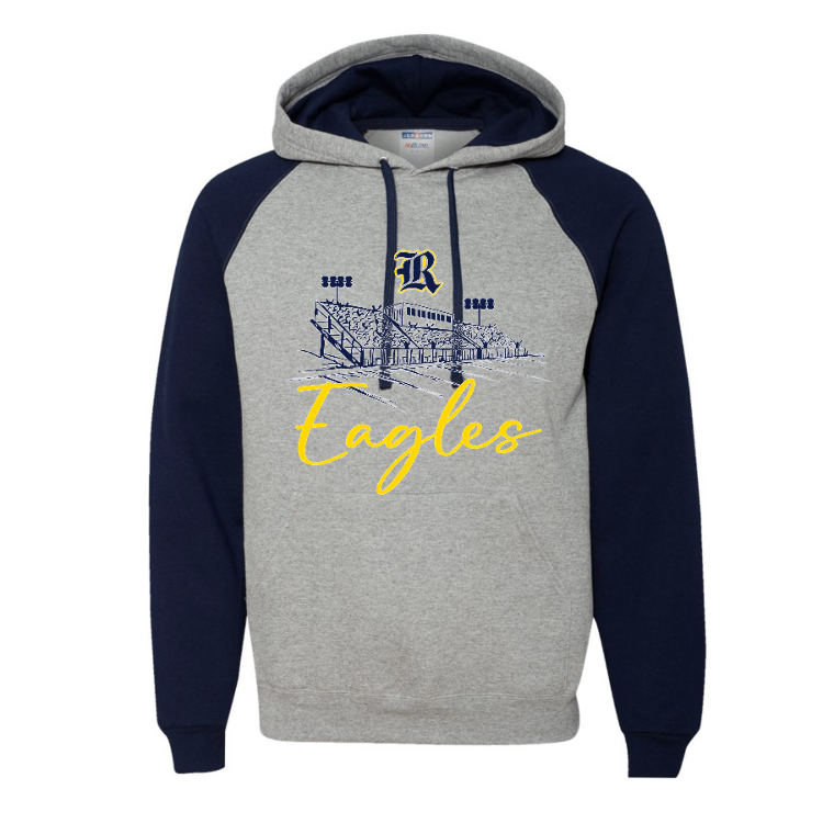 **LIMITED EDITION** Eagles Stadium Sketch Colorblock Hoodie