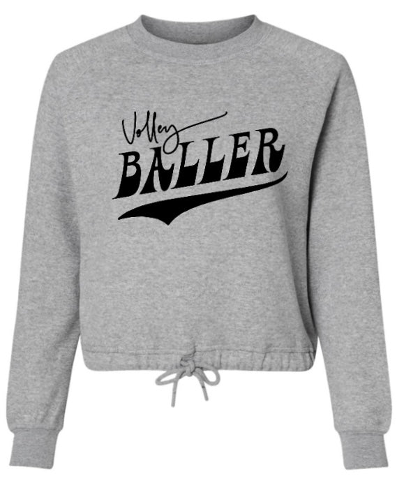 Volleyballer Drawstring Waist Sweatshirt