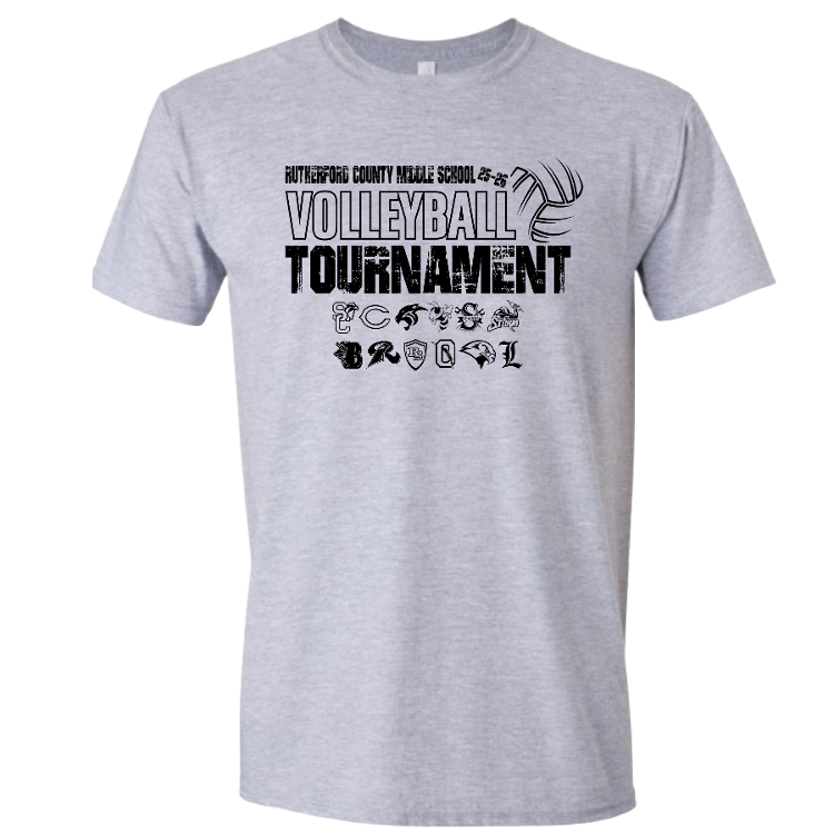 Rutherford County Middle School Volleyball Tournament Tshirt