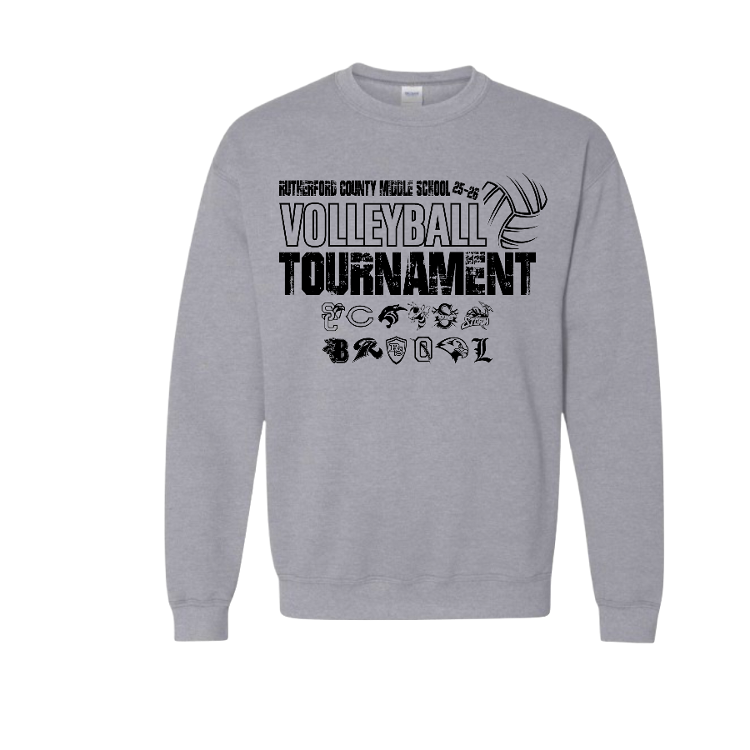 Rutherford County Middle School Volleyball Tournament Sweatshirt