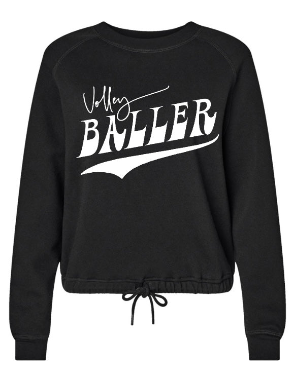 Volleyballer Drawstring Waist Sweatshirt
