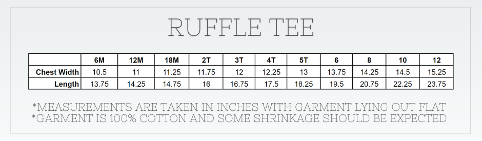 **LIMITED EDITION**Thurman Francis Doodle Long Sleeve Ruffle Tshirt