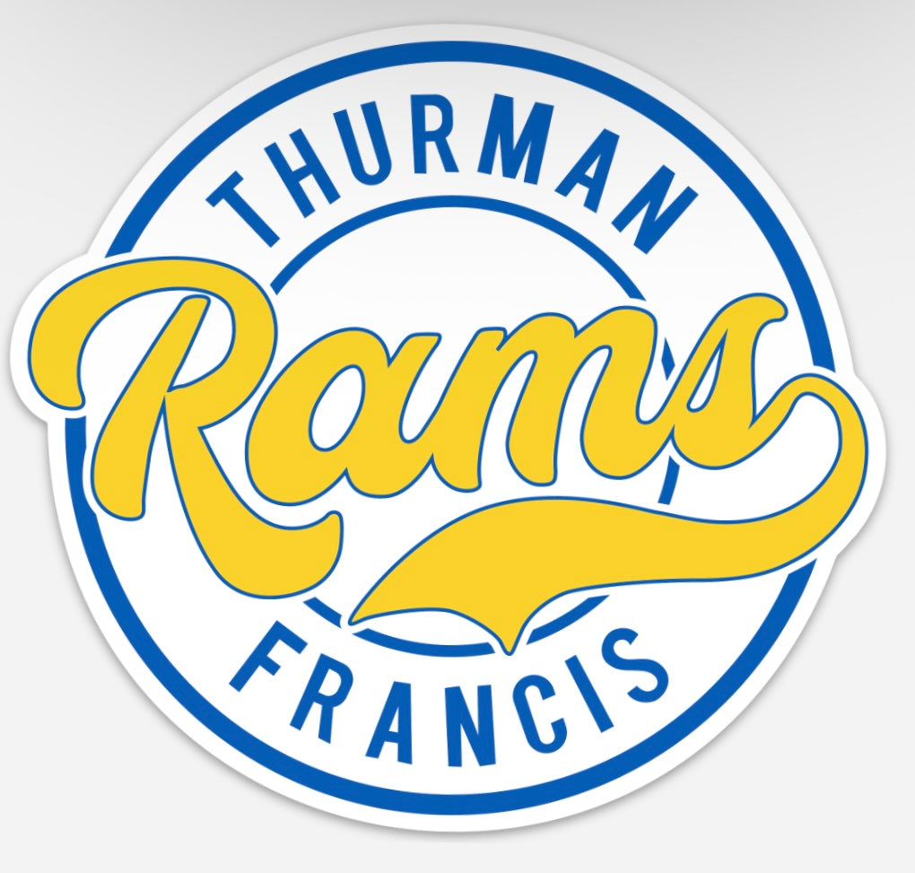 Rams Circle Car Magnet