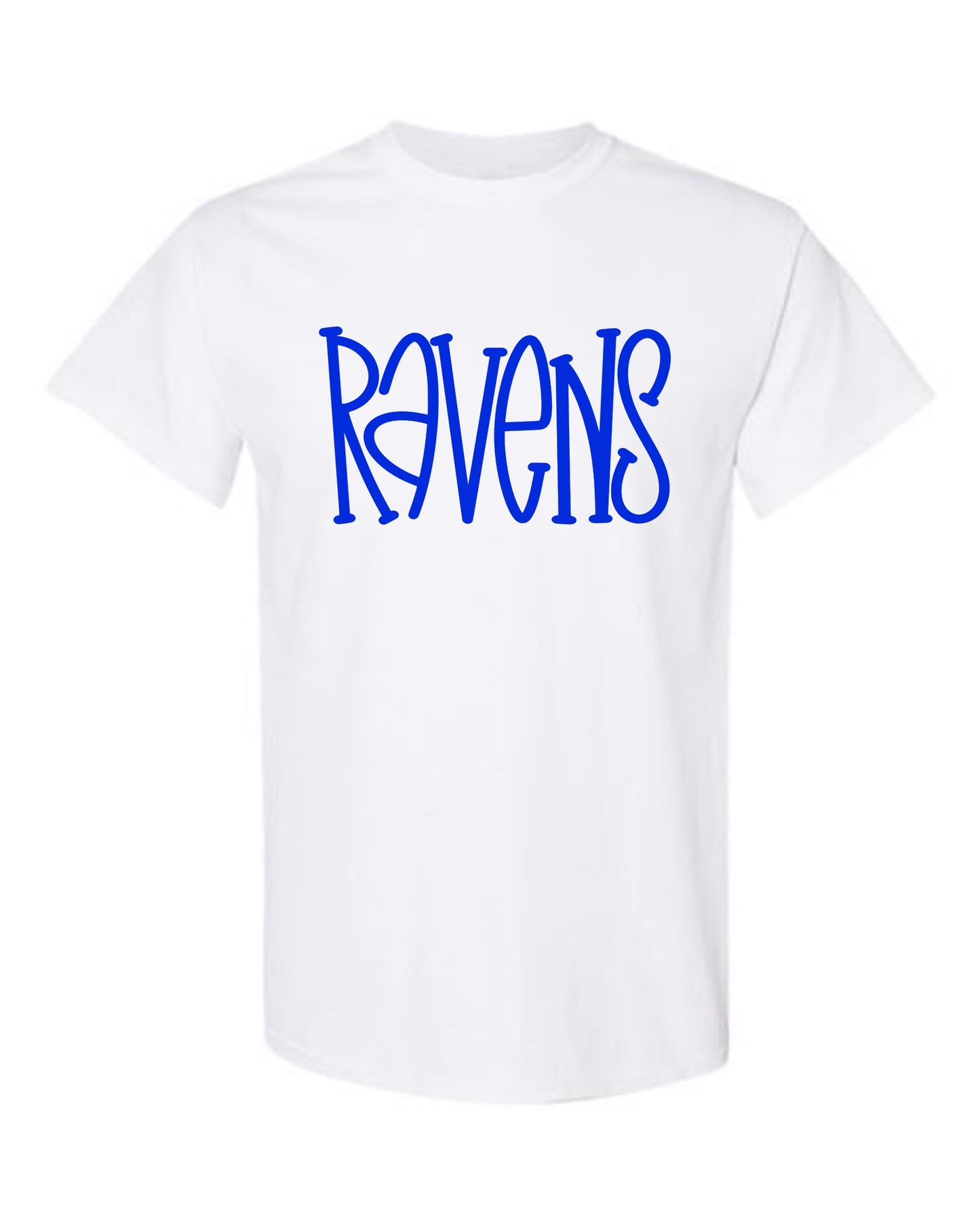 Ravens Quirky Font Tshirt