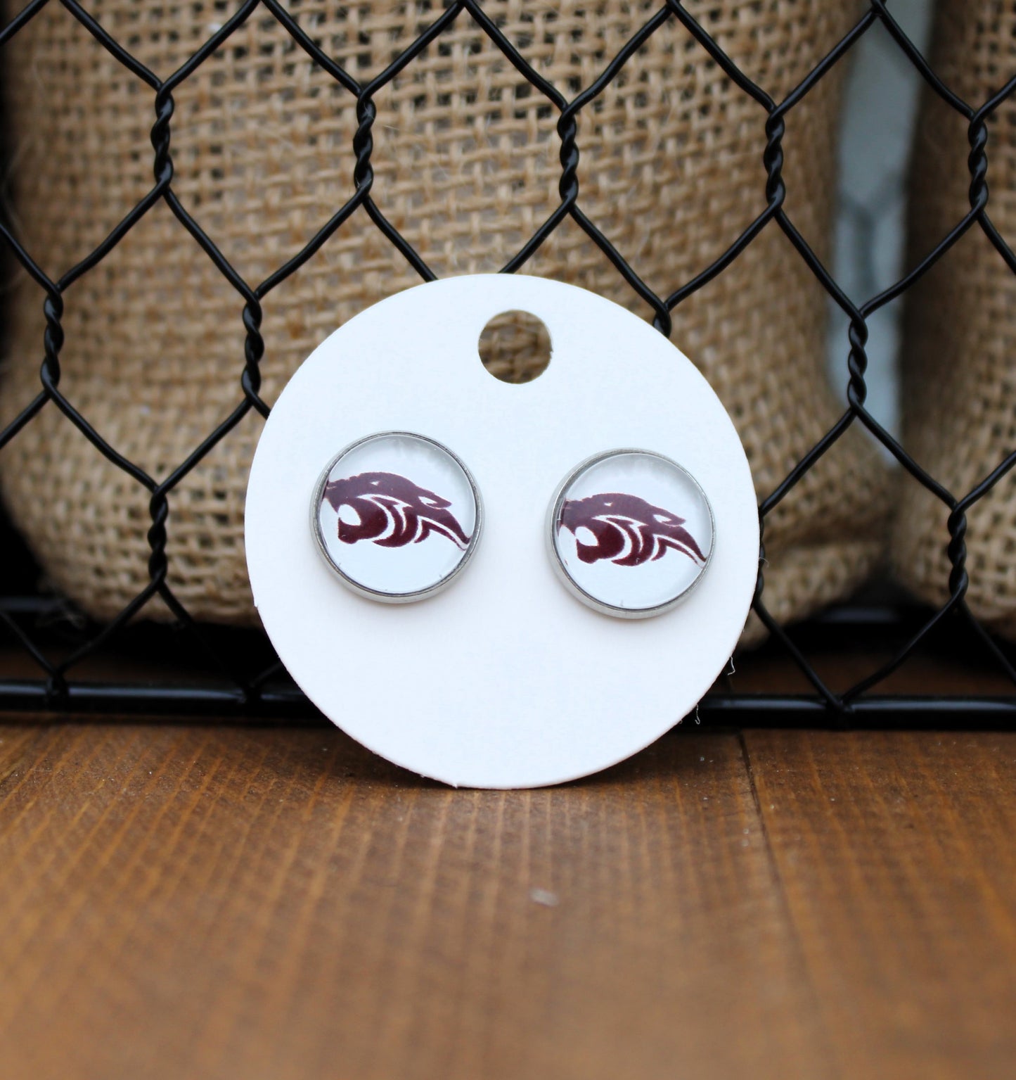 Smyrna Panther Stud Earrings
