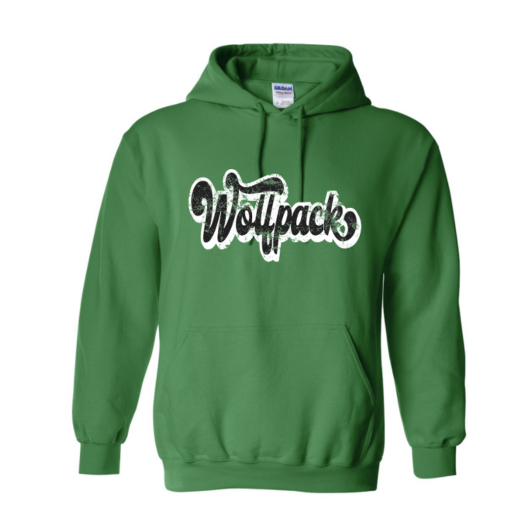 Wolfpack Retro Distressed Hoodie