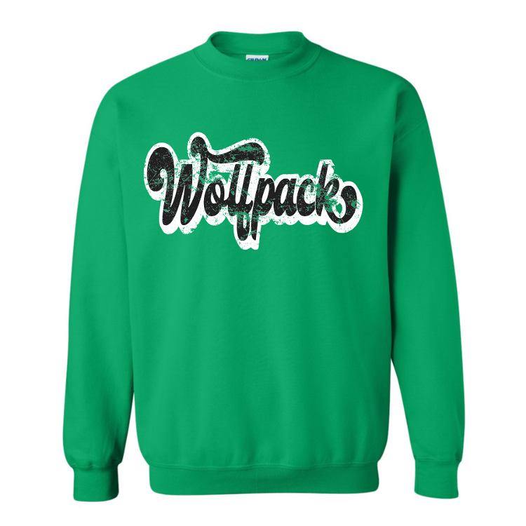 Wolfpack Retro Distressed Sweatshirt