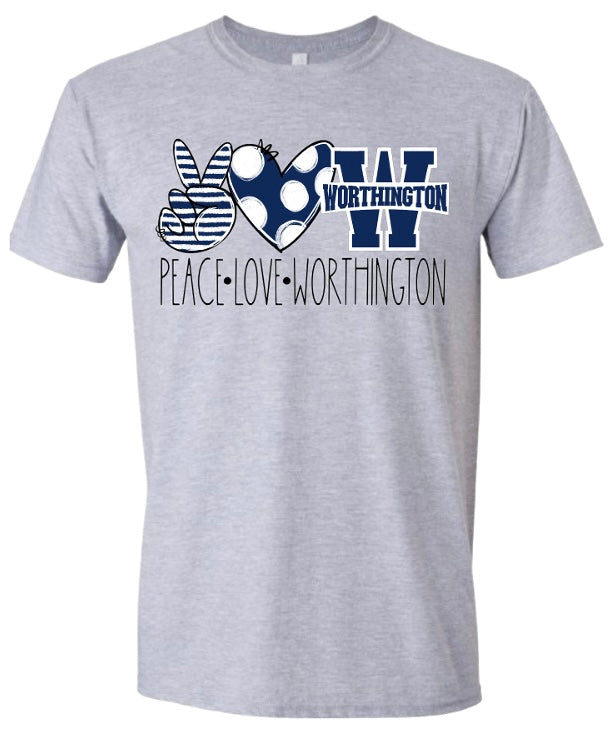 Peace Love Worthington Tshirt