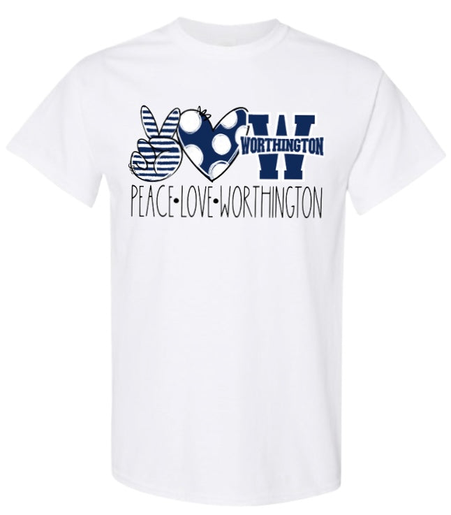 Peace Love Worthington Tshirt