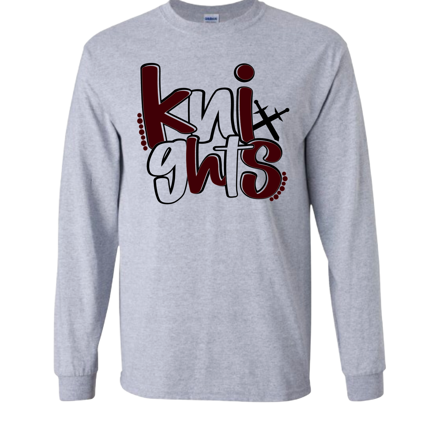Knights with Sword Longsleeve Tshirt