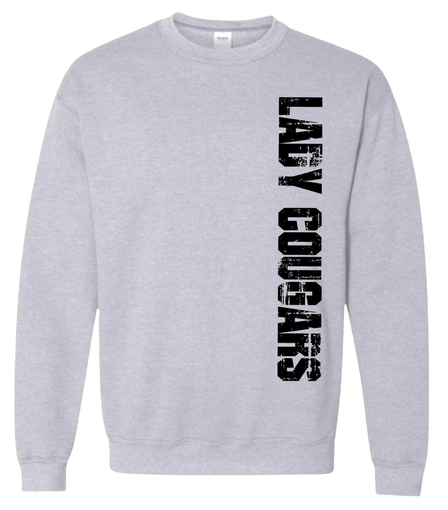 Lady Cougars Grunge Vertical Sweatshirt