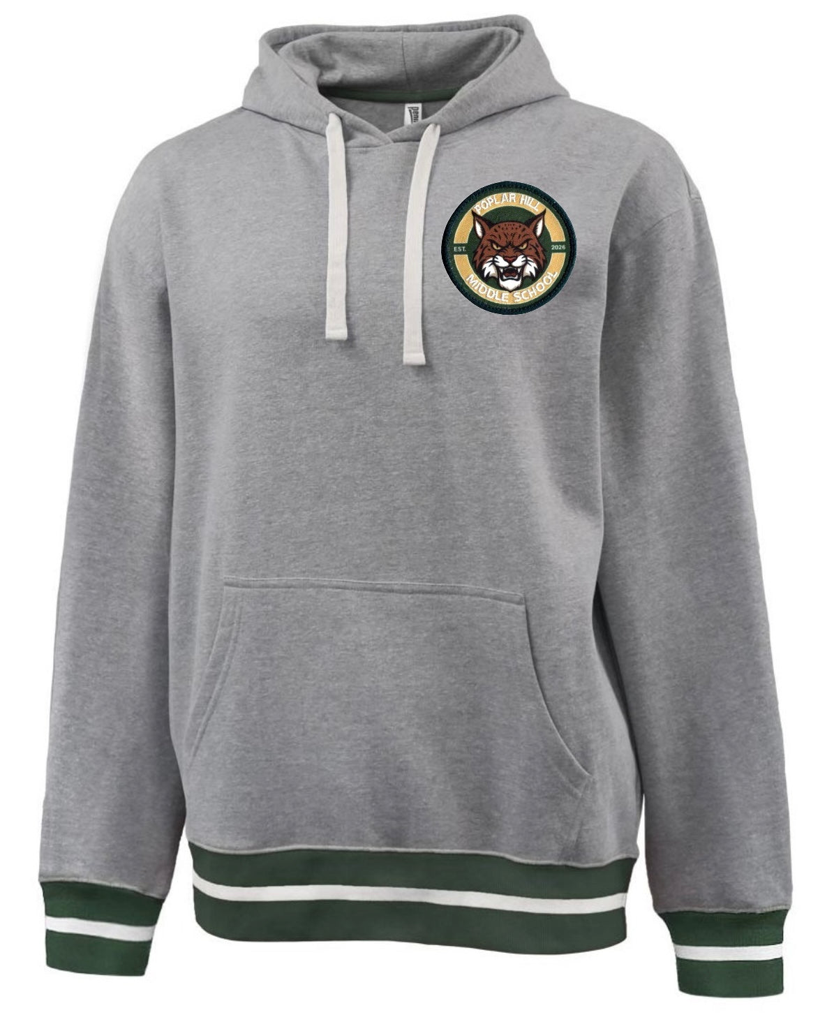 Poplar Hill Middle Logo Striped Hoodie