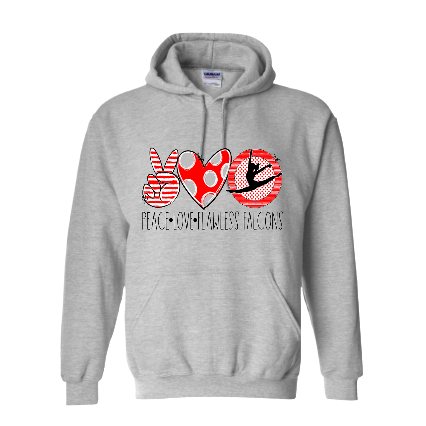 Peace Love Flawless Falcons Hoodie