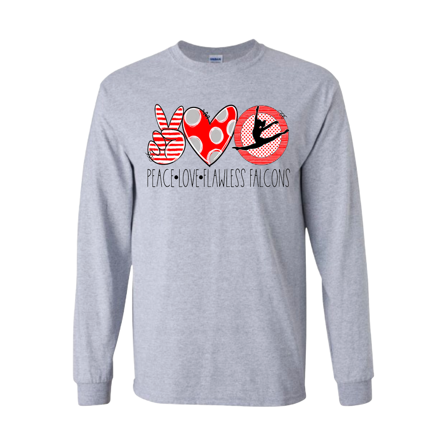Peace Love Flawless Falcons Longsleeve Tshirt