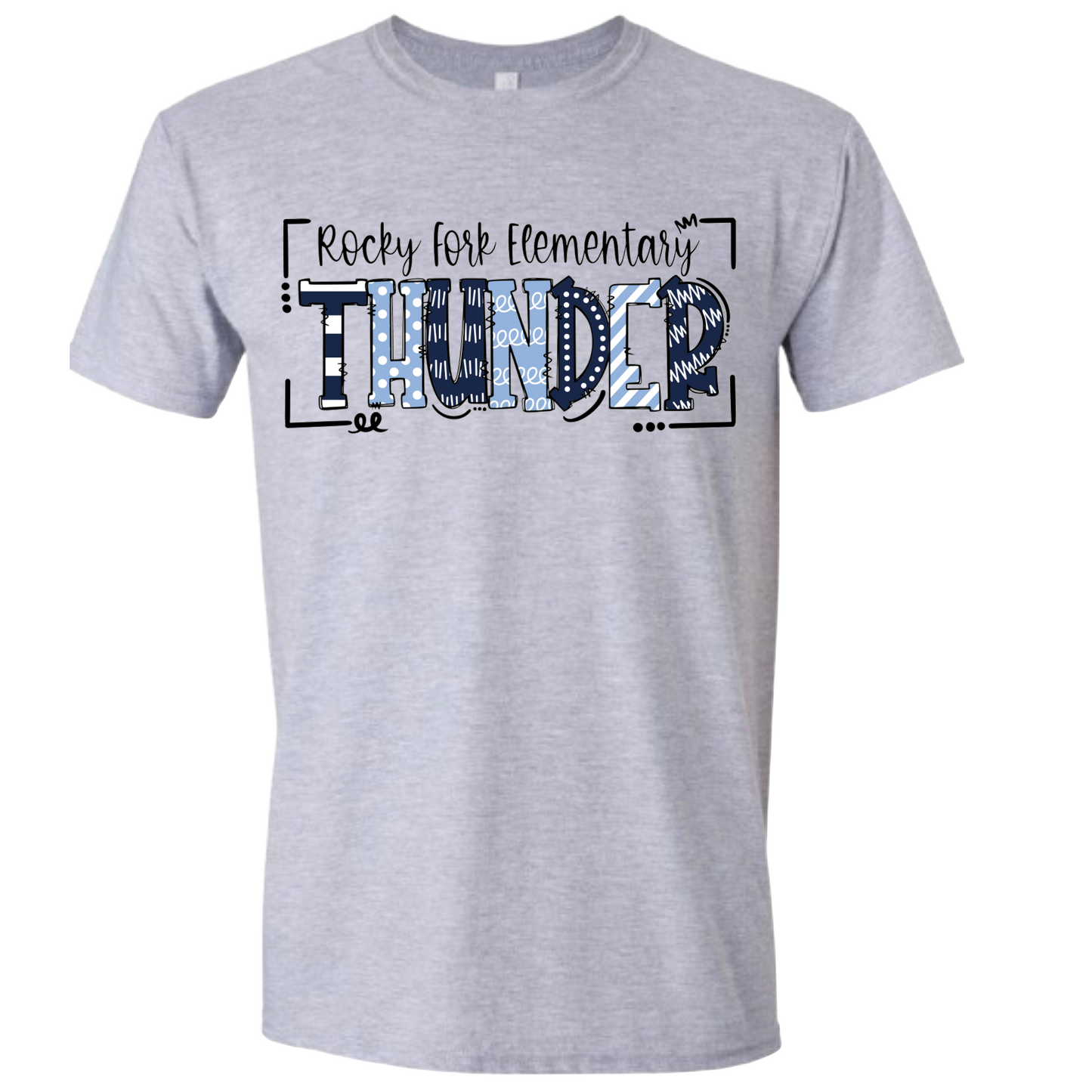 Rocky Fork Elementary Doodle Thunder Tshirt