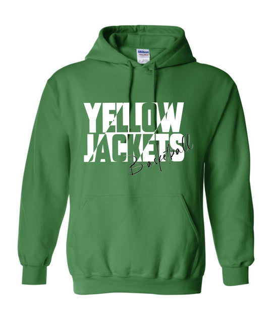 Yellow Jackets Basketball Block Hoodie