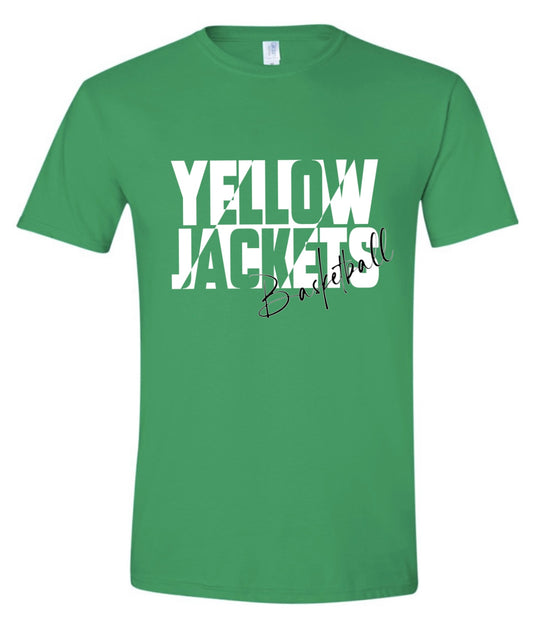 Yellow Jackets Basketball Block Tshirt