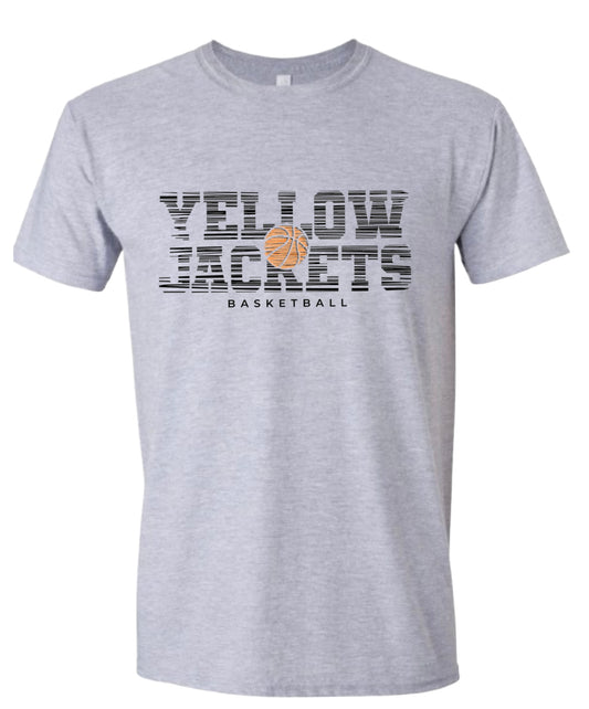 Yellow Jackets Basketball Sliced Tshirt