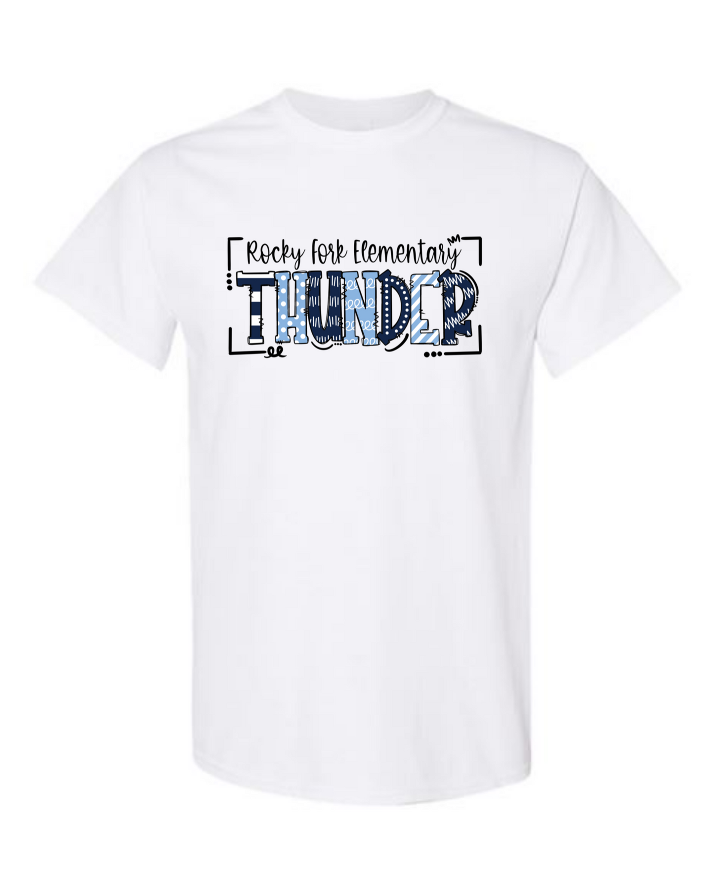 Rocky Fork Elementary Doodle Thunder Tshirt