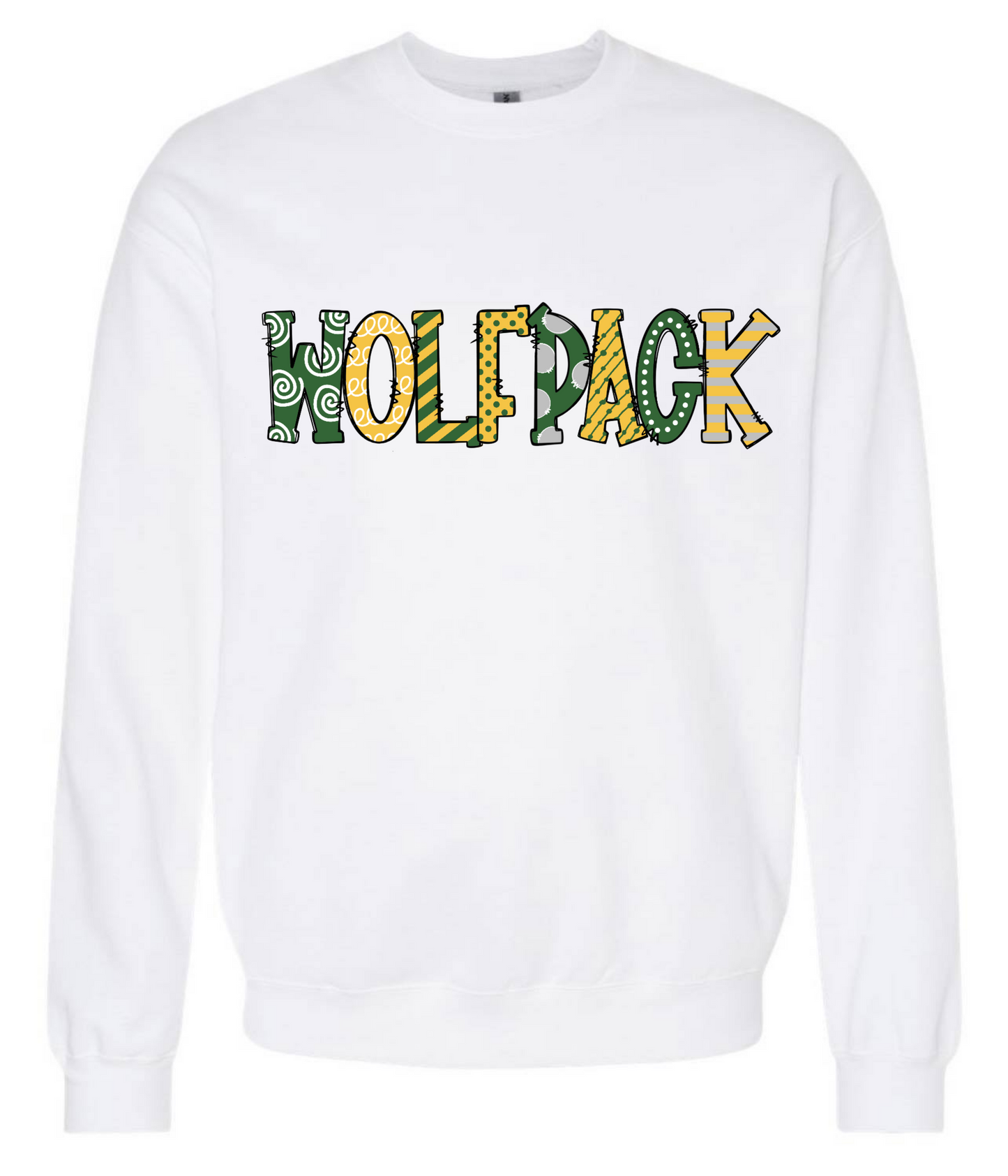 Wolfpack Doodle Design Sweatshirt