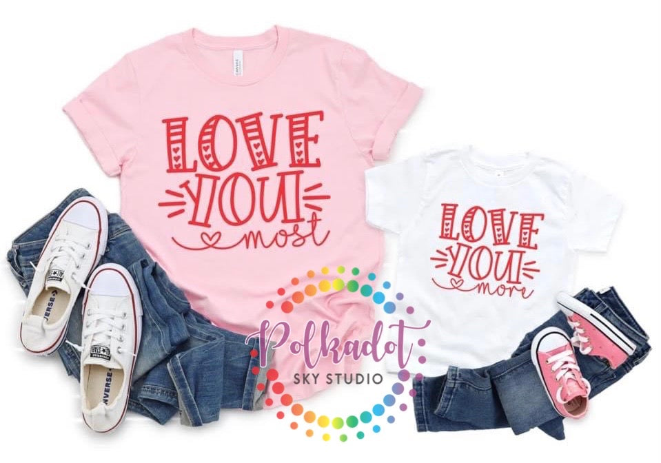 Love You More white toddler shirt