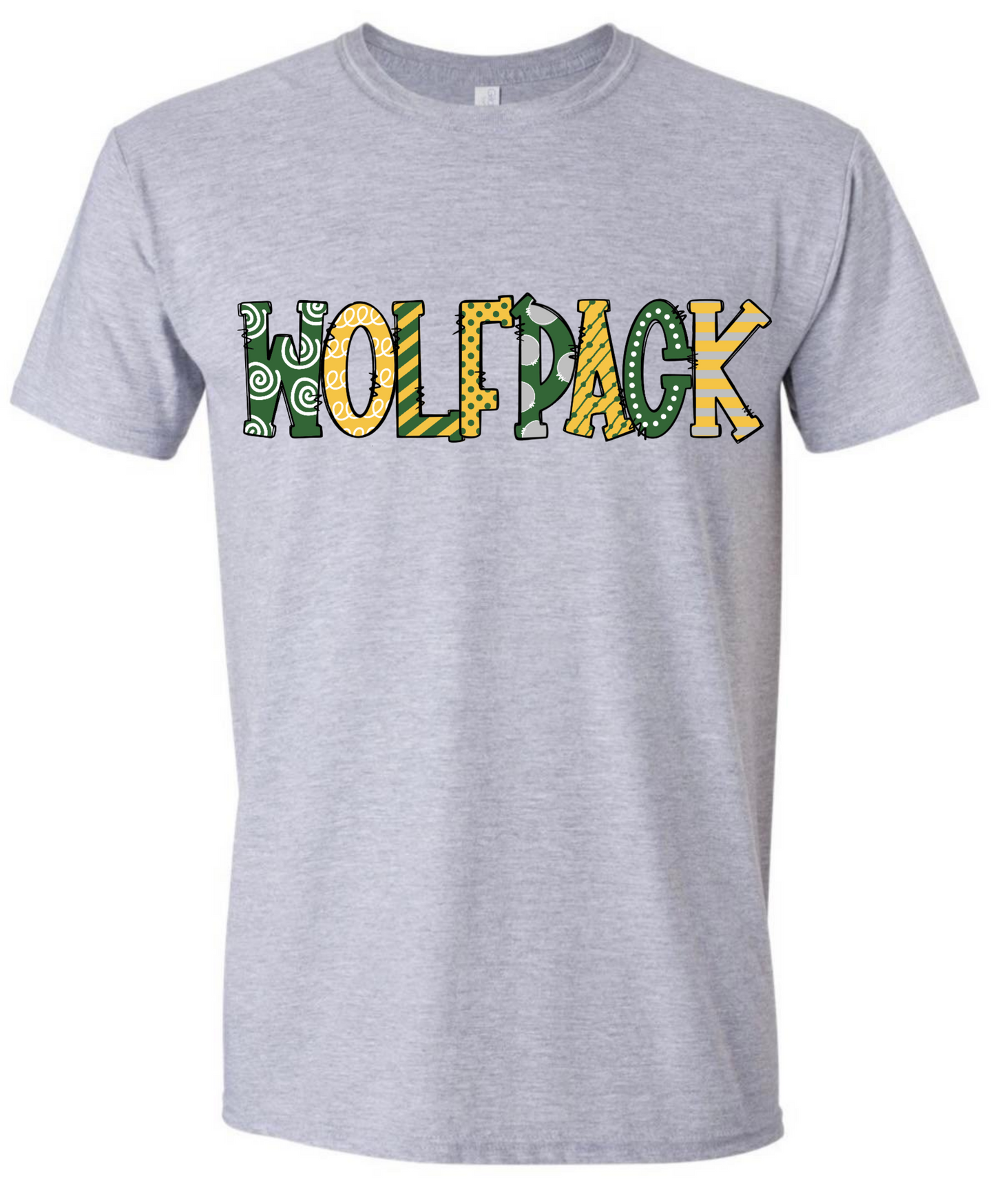 Wolfpack Doodle Design Tshirt