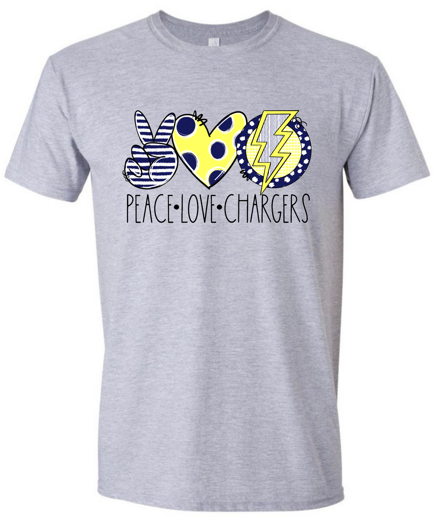 Peace Love Chargers Tshirt