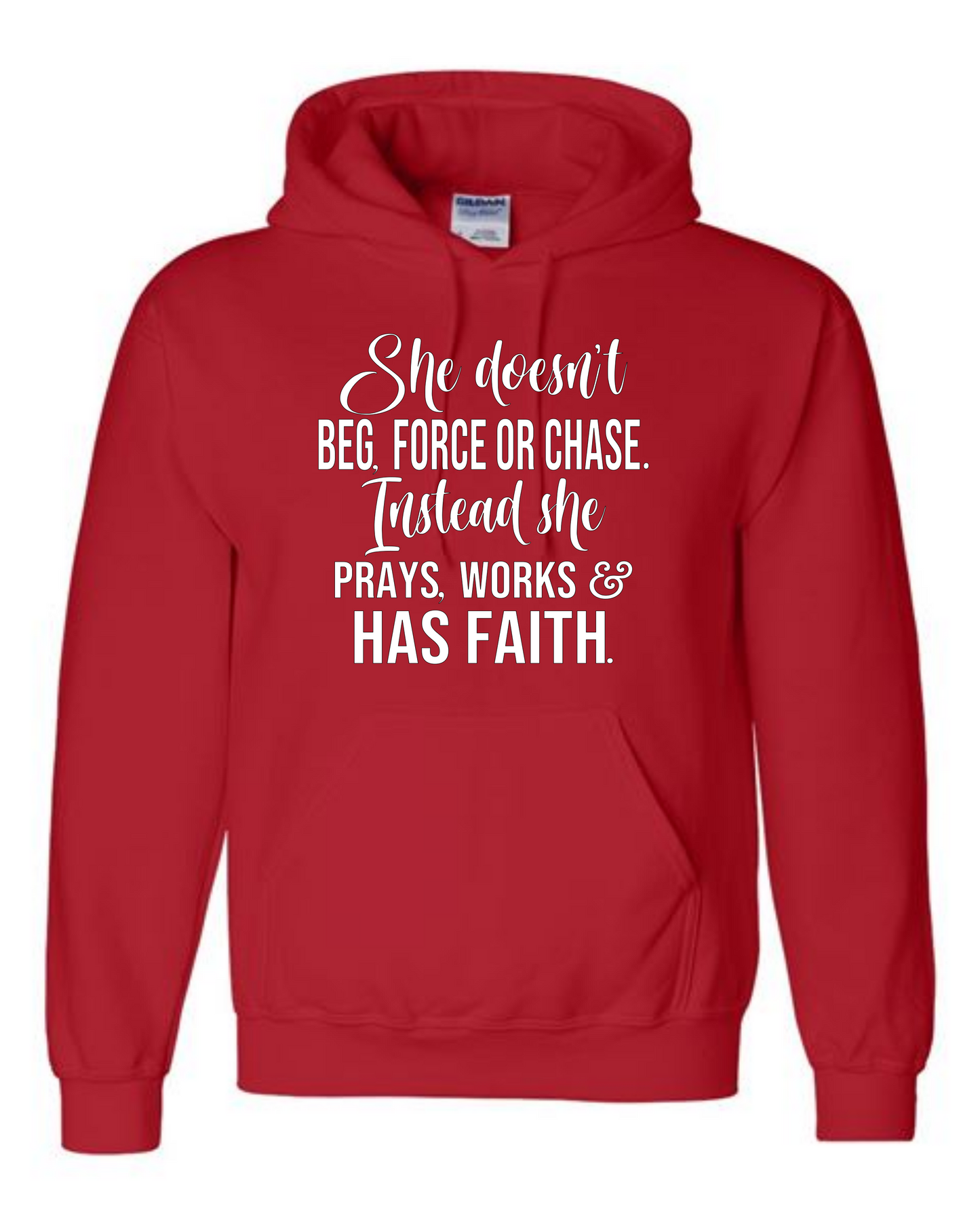 She Doesn’t Beg Hoodie