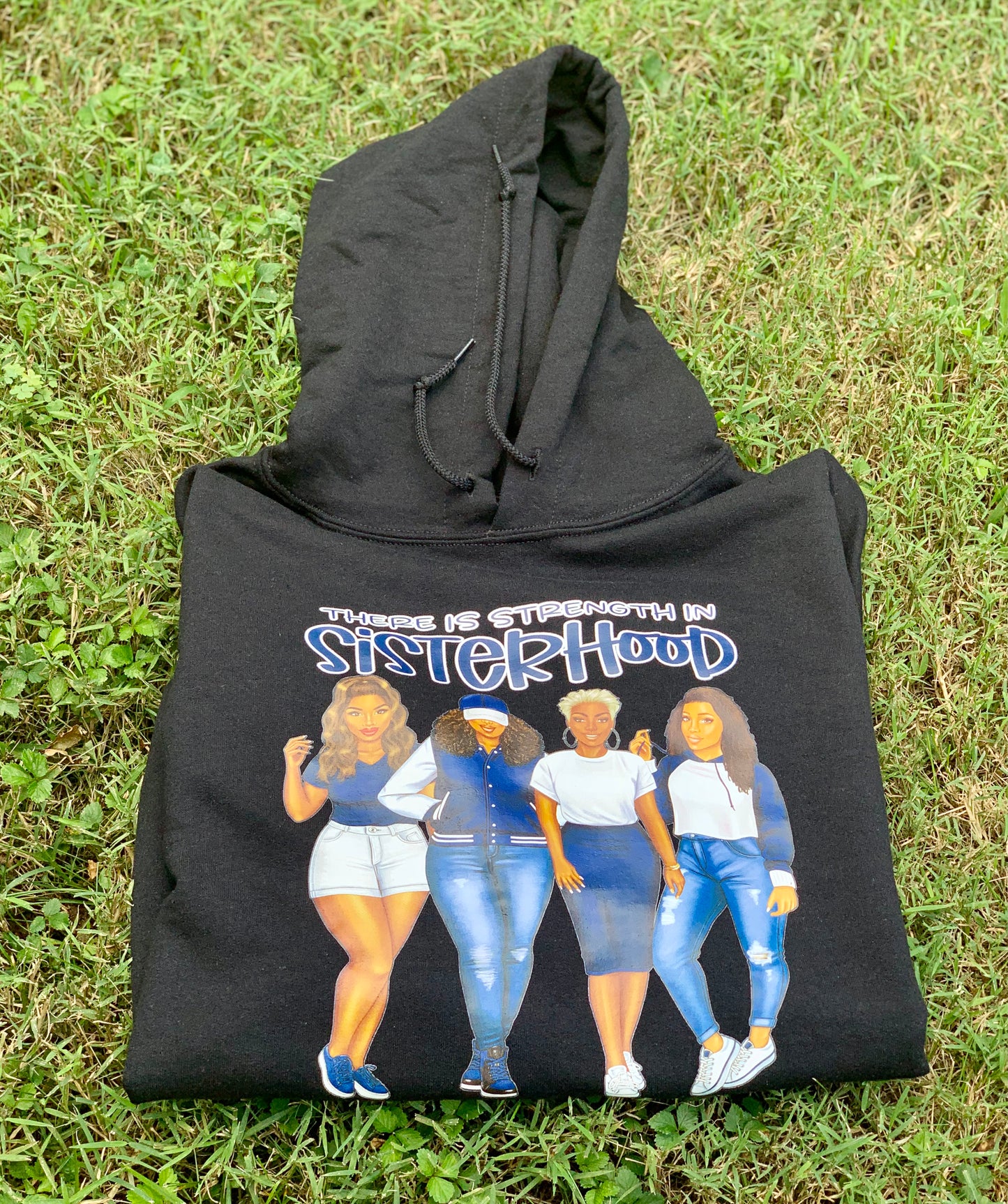 Sisterhood Blue and White hoodie