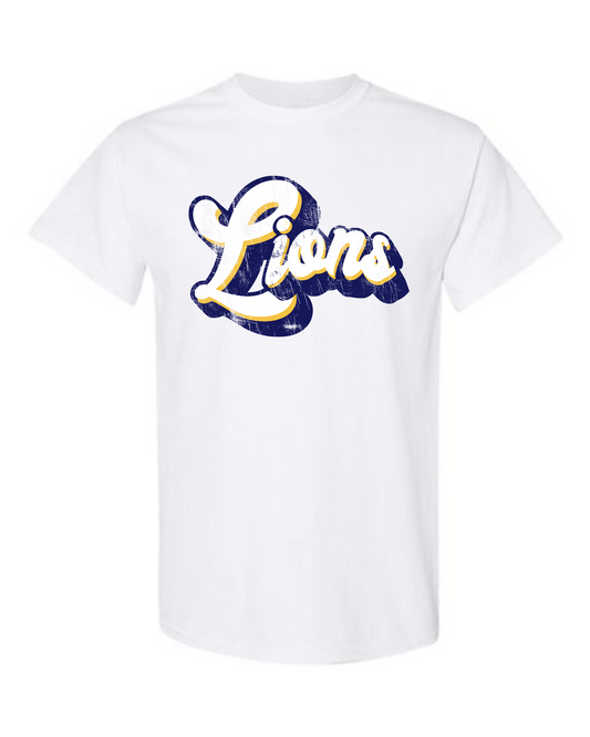 Distressed Retro Lions Tshirt